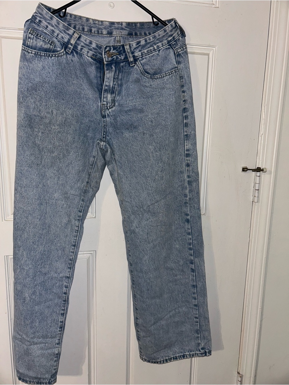 SHEIN Light Blue Straight Leg Jeans